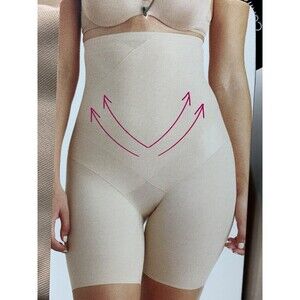 TC Fine Intimates High Waist Thigh Slimmer Shapewear Size 2X Nude Extra Firm NWT